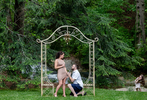 Me proposing to my wife