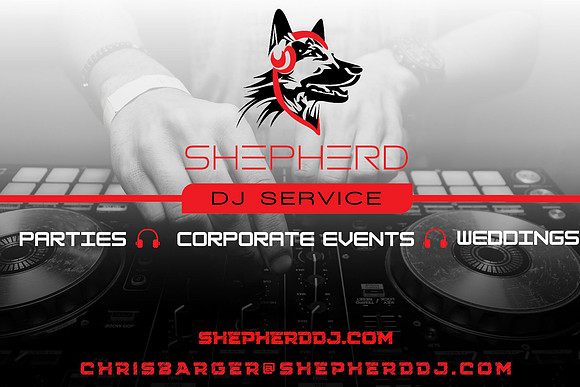 Sheperd DJ Service Contact Card
